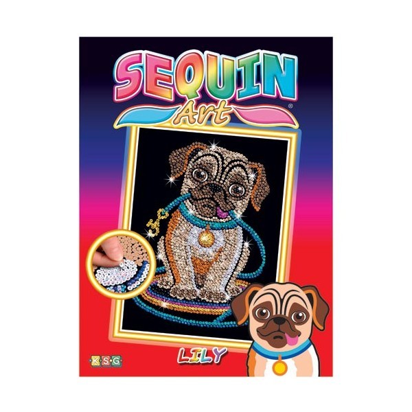 Sequin art cachorro tigre