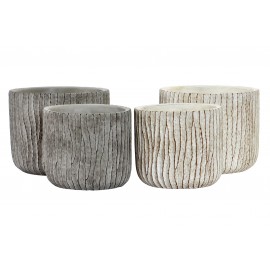 Macetero set de 2 cemento 17,3 x 14,5