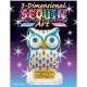 Hibou Sequin art en 3D