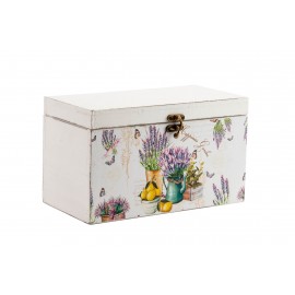 Caja madera lavanda