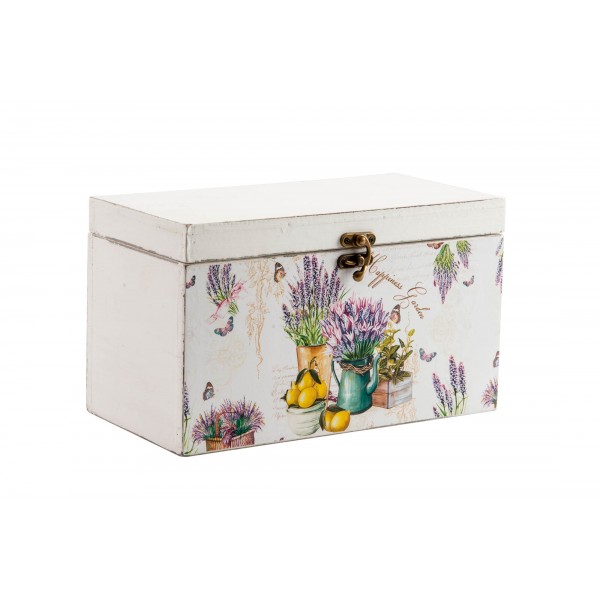 Caja madera lavanda