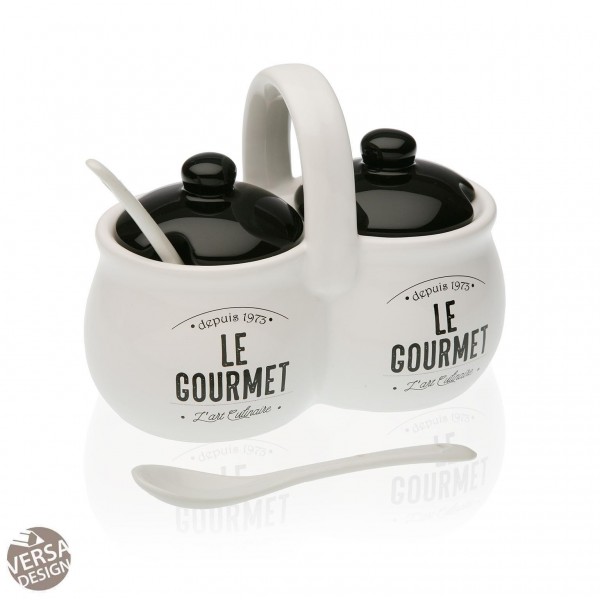 Azucarero doble cerámico