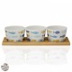 Lot de 3 bol Blue Bay