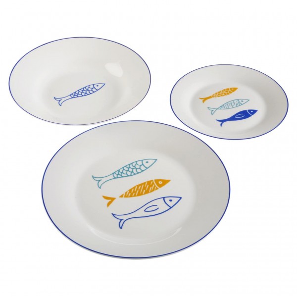 Vajilla 18 piezas Blue Bay