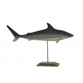 Figura madera envejecida tiburón