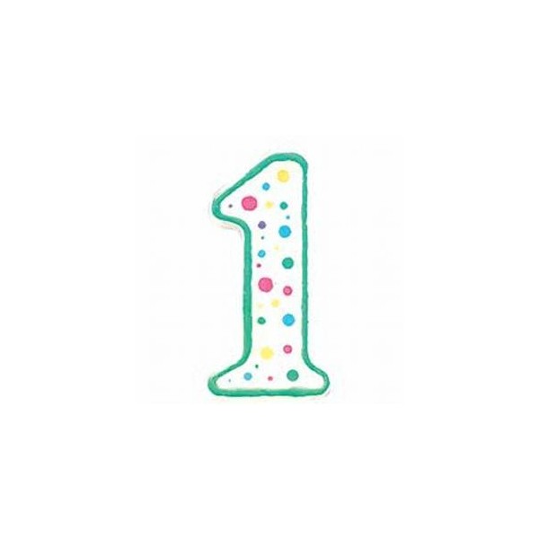 Vela Cumpleaños números arcoiris