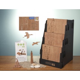 Carte postale en bois