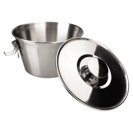Flanera inox con tapa 18cm