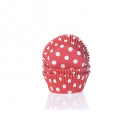 50 cápsulas cupcakes lunares rojos