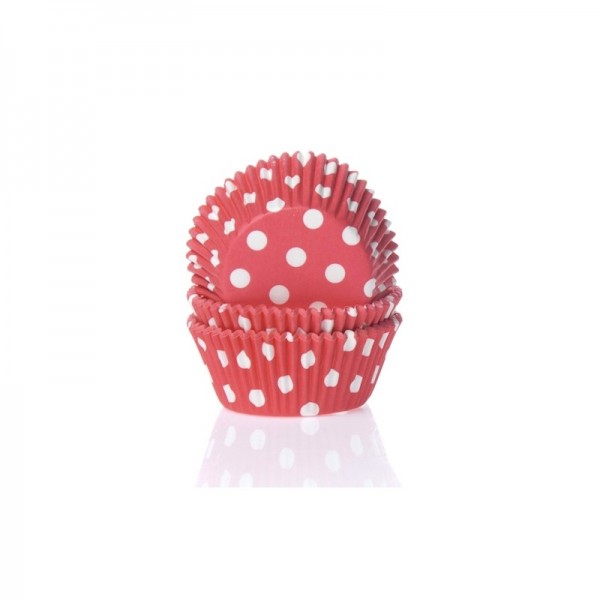 50 cápsulas cupcakes lunares rojos