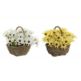 Cesta con margaritas