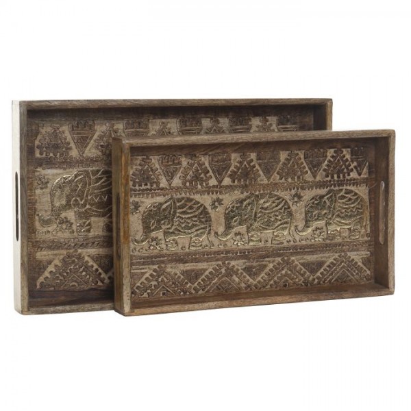 Plateau sculpture elephants petit