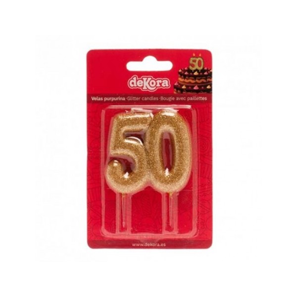 Bougie avec paillettes