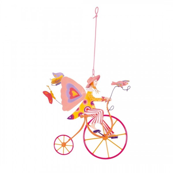 Triciclo rosa alada