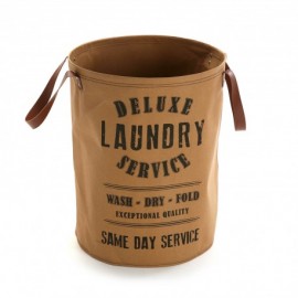 Panier a linge marron