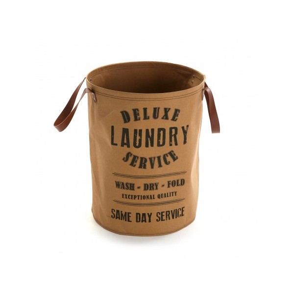 Panier a linge marron