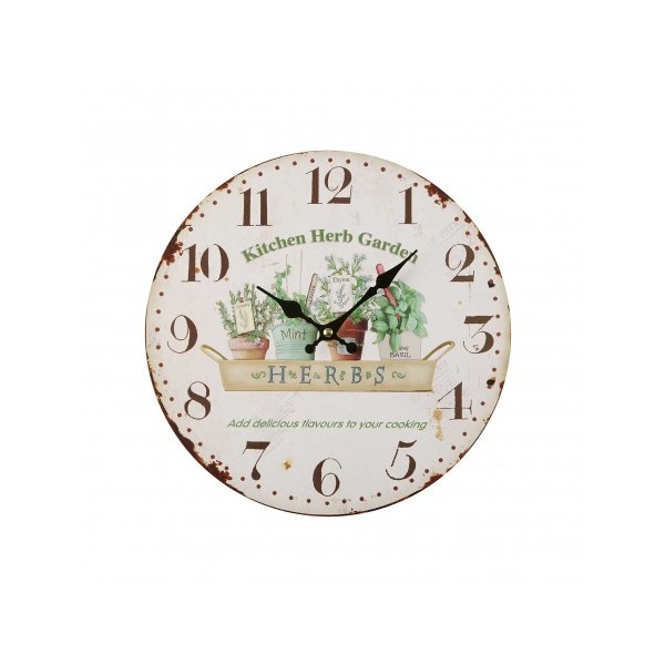 Horloge murale herbs