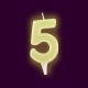 Bougie anniversaire fluo