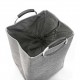 Cesto ropa sucia gris con asas