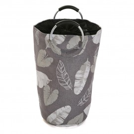 Panier a linge feuilles grises