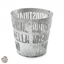 Papelera galvanizada