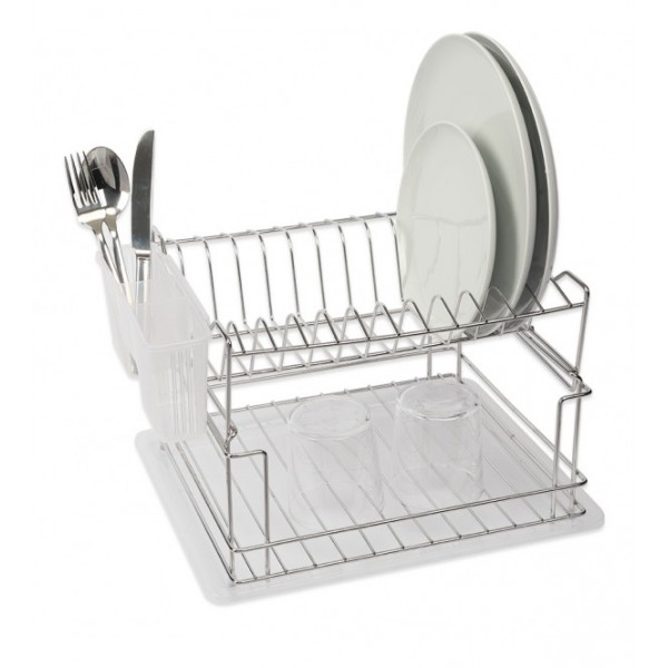 Escurreplatos doble acero 18/10