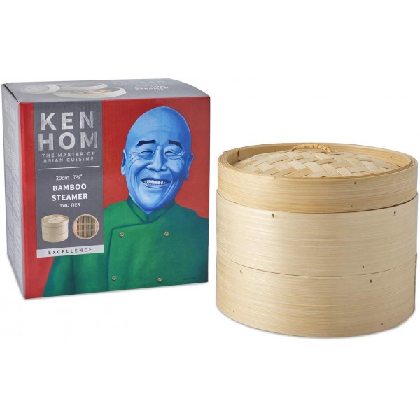 Vaporera Ken Hom Bambú 2 niveles