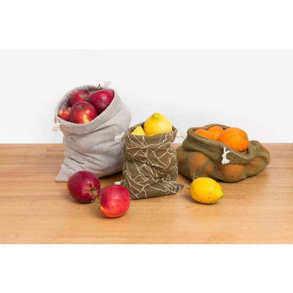 Pack de 3 bolsas de algodón ecológico Next Step Carlit