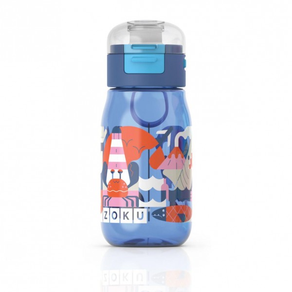 Botella Zoku flip niños Azul 465ml