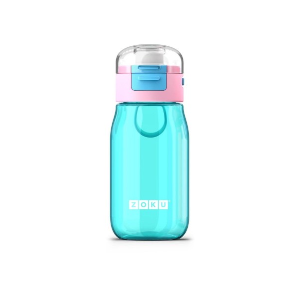 Botella Zoku flip niños Turquesa 465ml