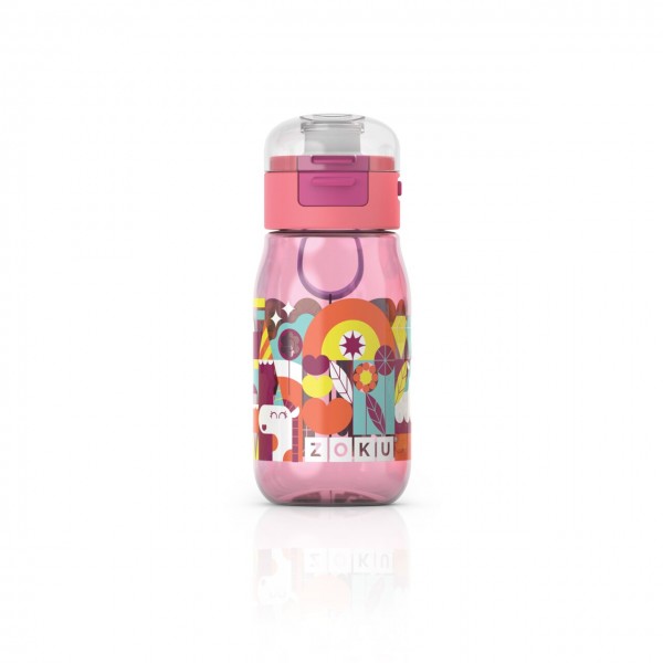 Botella Zoku flip niños Rosa 465ml