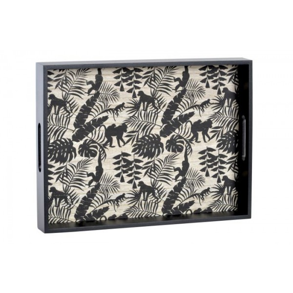 Bandeja negra MDF monos