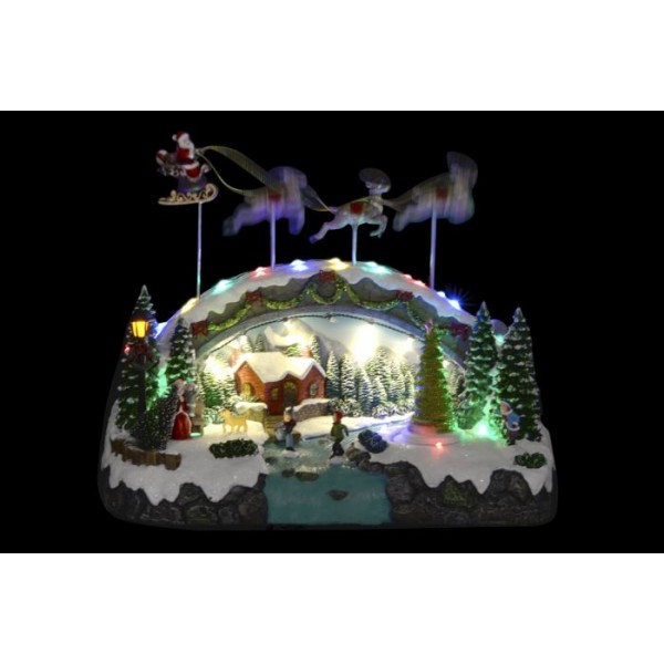 CIUDAD LED RESINA 33,5X22,5X27,5 MUSICAL