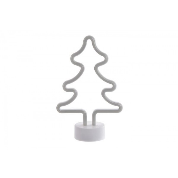 DECORACION LUMINOSA LED PP 18X8X28 3XAA ARBOL
