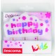 Vela tarta de cumpleaños "Happy Birthday"