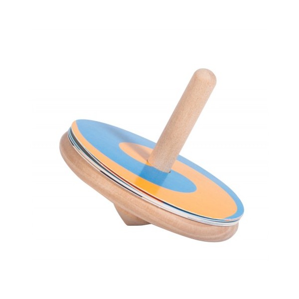 Peonza óptica de madera