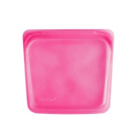 Stasher sac silicone moyen rose