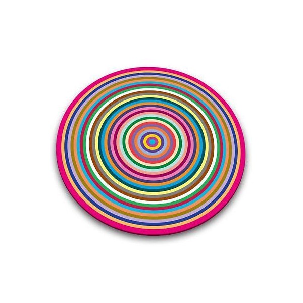 Tabla de cristal circular Coloured Rings