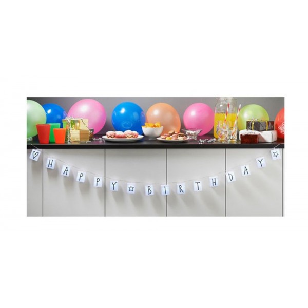 Guirnalda luminosa de luz con letras