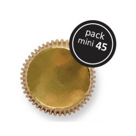 45 Cápsulas para mini magdalenas oro