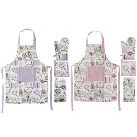 Tablier cotton lavande