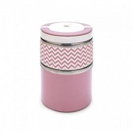 Termo doble rosa 0,9 l. Iris