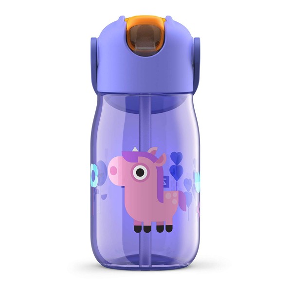 Botella niños pajita 400 ml Unicornio