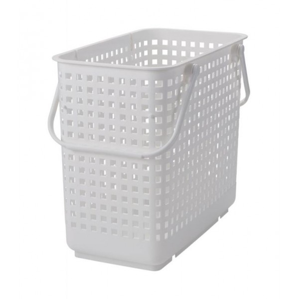 Cesta apilable grande c/asa 34x47x25cm