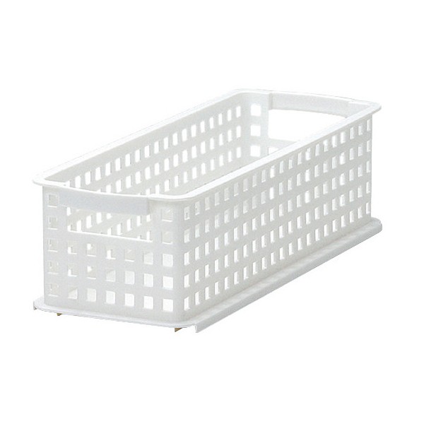 Cesta estrecha baja 18x46x13 cm- blanco