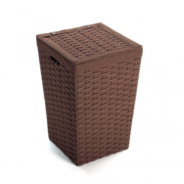 Cesta ropa sucia con tapa marrón