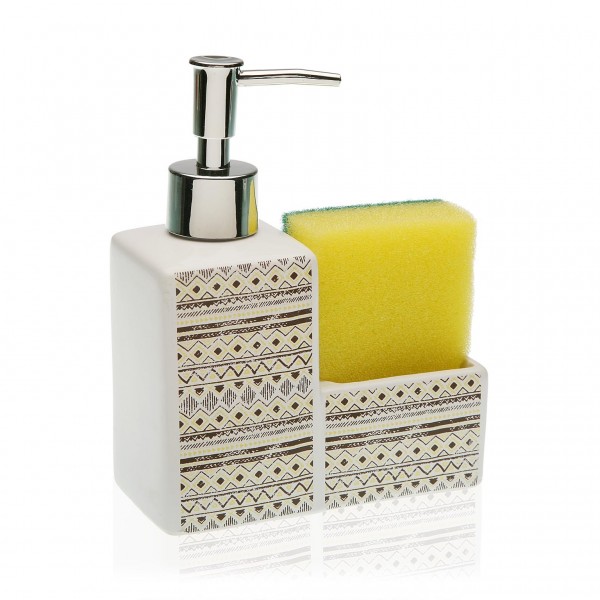 Distributeur de savon avec tampon à récurer