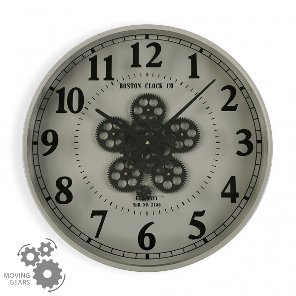 Horloge murale gris 50 cm