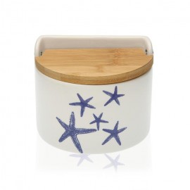 Salière rond blue sea