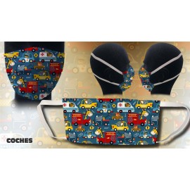 Mascarilla 3-6 años coches